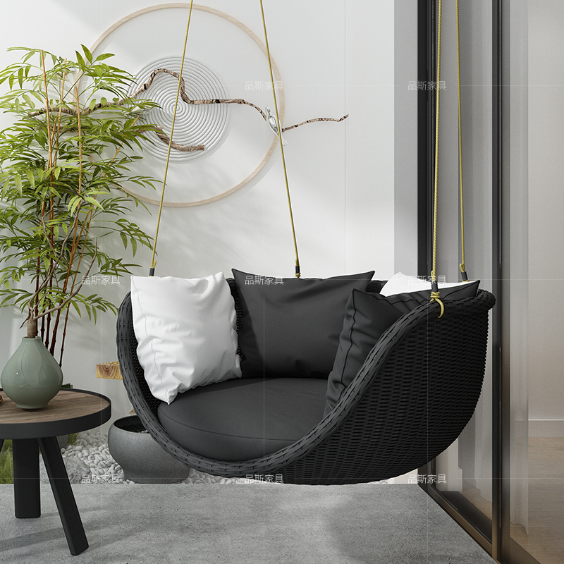 Noir pur (chaise suspendue)