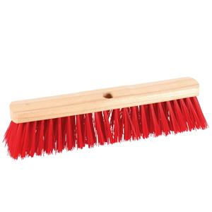 ไม้กวาดพื้น Hall Broom Wood Elastomer ขนาด 50 ซม. ขนแปรงสีแดง สำหรับทำความสะอาดพื้น - Product Image 1
