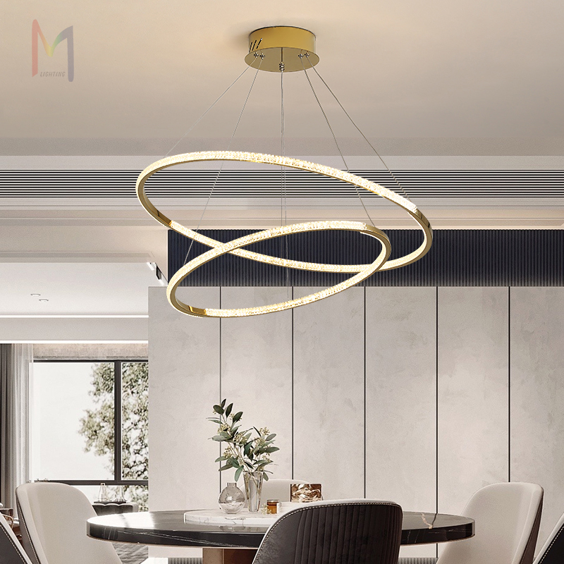 Hot Selling Iron LED Pendant Light Indoor Living Room Restaurant Hanging Modern Chandelier