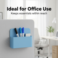 Boîte de rangement de bureau en plastique légère, colorée, créative et durable, forme carrée, porte-stylos magnétique