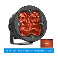 Lumière LED RGB 14W à changement de couleur, ronde de 3 pouces, éclairage extérieur automobile, multicolore, IP67, 9-36V DC, camion, SUV, 4x4, tout-terrain