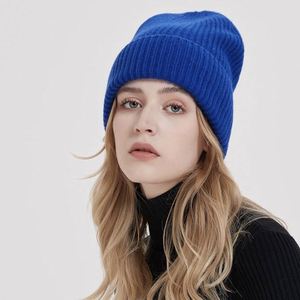 Wholesale Luxury Quality Blank Knitted Beanie Cap <b>Hat</b> Custom Logo 100% Wool <b>Hats</b> Women Fashion Men Unisex Knitted Winter <b>Hats</b> - Product Image 1