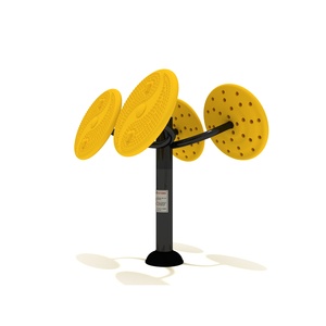 Machine d'exercice de plein air robuste en acier inoxydable avec logo personnalisé, roues de Tai Chi pour la communauté des seniors - Product Image 1