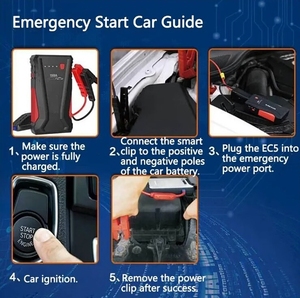 Портативное пусковое устройство высокой мощности 1500 А, 12 В, бустер для автомобильного аккумулятора, зарядное устройство для бензинового дизельного аккумулятора, пусковое устройство - Product Image 6