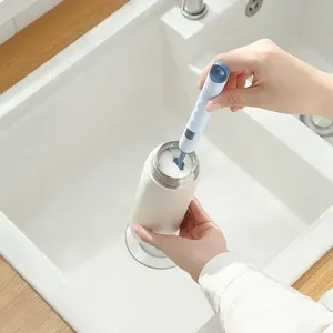 Zenidoo – brosse de nettoyage pour bouteille d'eau, tasse isolée à long manche, brosse éponge amovible, poils doux écologiques, 1 pièce - Product Image 5