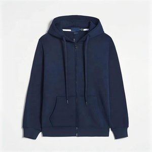 <span class=keywords><strong>Sweat</strong></span> à capuche unisexe surdimensionné respirant en coton brodé de haute qualité avec double fermeture éclair pour l'automne - Product Image 4