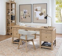 Meubles de bureau en bois écologiques personnalisés, bureau d'étude à domicile, table en chêne avec tiroirs en bois haut de gamme