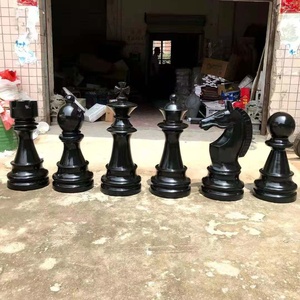 Estatua Grande de Rey y Reina de Ajedrez de Resina, Adorno Decorativo Artístico para Exteriores, Zonas Escénicas, Clubes, Hoteles, Ventanas, Patios, Regalo Empresarial - Product Image 3