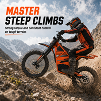 Moto tout-terrain électrique professionnelle SLMD-2X 8000W pour adultes, 72V, haute vitesse 90km/h, en stock, service DDP