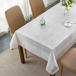 BOEN Luxury Transparent Floral Crystal Lace <strong>Table</strong> Cover Embroidered Rectangle <strong>PVC</strong> <strong>Table</strong> Runner Modern <strong>Table</strong> <strong>Cloth</strong> Outdoor - Product Image 1