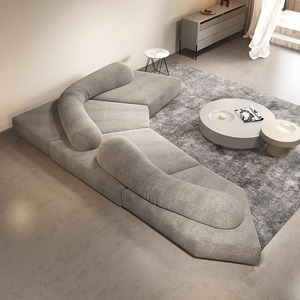 أريكة إيطالية جديدة لعام 2025 بتصميم فاخر بسيط مغطاة بالفلانيل مع إسفنج عالي الكثافة بمقعد واحد على شكل حرف S لغرفة المعيشة العصرية - Product Image 6