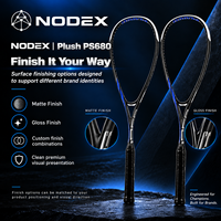 Raquette de squash Nodex Black Pulse, dernière version, entièrement en graphite, légère, haute élasticité, cordes dynamiques, équilibre raffiné, légère, 125g
