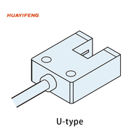 Sensor fotoelektrik tipe-U dengan respons kecepatan tinggi 2KHZ, pengukuran 5mm, DC5~25V, harga pabrik, sensor saluran, terlaris.