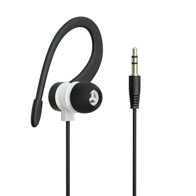White 3.5mm Jack Wrap Around Earbuds Compatible with Smartphone Laptop Tablet Wired Music Earphones & Headphones Earclip Running