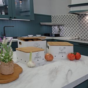 Quadrato di <span class=keywords><strong>patate</strong></span> vegetali cipolla cucina scatola di stoccaggio in metallo contenitore di aglio latta cucina 3 pezzo di aglio patata cipolla <span class=keywords><strong>porta</strong></span> cipolla - Product Image 6