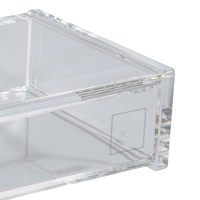 Haut de gamme acrylique Transparent porte-carte de visite Portable haut de gamme avant exposition et support de stockage usine en gros