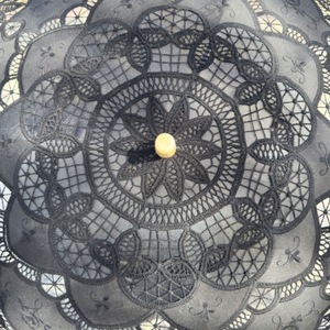 LOTUS Parasol en <span class=keywords><strong>dentelle</strong></span> parapluie Vintage mariage nuptiale noir violet parapluie en <span class=keywords><strong>dentelle</strong></span> pour la décoration Photo Tea Party taille adulte coton - Product Image 5