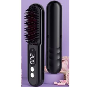 หวีนวดผมประจุลบ หวีสำหรับนวดหนังศีรษะ แบบชาร์จไฟได้ ไร้สาย เครื่องหนีบผมขนาดเล็กไฟฟ้า - Product Image 1