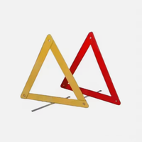 Triangle d'avertissement Triangle d'urgence de sécurité réfléchissant Triangle d'avertissement de route pliable avec boîte de rangement pour les urgences de voiture