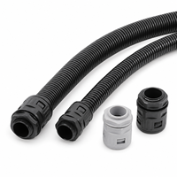 Raccord flexible en nylon pour tuyau, collier de serrage, raccord de conduit, presse-étoupe pour câble, connecteur droit étanche, protection IP68, 1,5 mm PG7-PG48