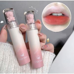 2023 ours velours mignon glaçure pur désir décontracté Look châtaigne rouge-brun lèvre boue coréen maquillage fille rouge à lèvres nouveau - Product Image 4