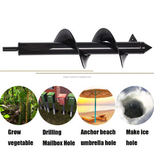 مثقاب للحديقة حلزوني 4 × 12 "مثقاب بثقب آخر ، مرفق مثقاب مع محرك سداسي لا ينزلق" - Product Image 3