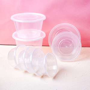 Una volta uso PP Microwavable chiaro scatola rotonda contenitore cibo ciotola di imballaggio per zuppa di Noodle Snack insalata Bento riso con coperchio - Product Image 1