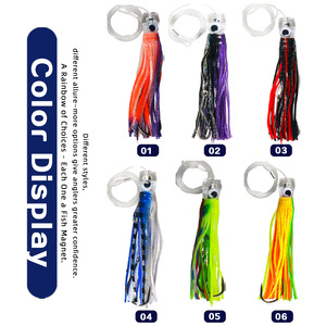 Señuelo de pulpo con falda suave de 6.5 pulgadas, cebo biomimético para pesca de arrastre en agua salada, cebo de aguas medias para pesca marina - Product Image 4