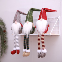 Peluche elfe de noël, décoration de cadeaux, jouet, poupée, mignon, sans face, suspendue, cadeau, pour noël