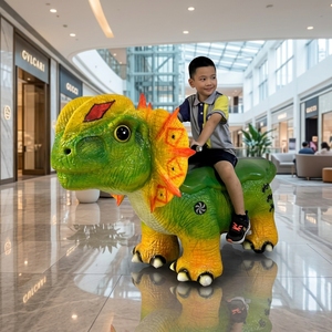 Dinosaurio Animatrónico Pequeño para <span class=keywords><strong>Parque</strong></span> Infantil, Atracción <span class=keywords><strong>de</strong></span> <span class=keywords><strong>Parque</strong></span> <span class=keywords><strong>de</strong></span> Diversiones, Control Remoto, Funciona con Monedas, Ciudad Dino - Product Image 1