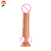 Productos sexuales femeninos Consoladores realistas de 12 pulgadas Consoladores grandes de material médico de PVC