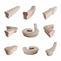 6010 7019 Capuchon d'ouverture de niveau pour main courante d'escalier en bois massif de chêne blanc