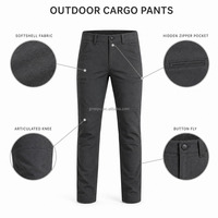 Pantalon de chasse tactique à ourlet élastique, pantalon cargo multi-poches, imperméable, séchage rapide, pour l'extérieur