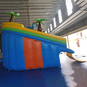 Toboggan aquatique gonflable commercial en PVC pour l'extérieur avec parcours d'obstacles, toboggan aquatique gonflable, parcours d'obstacles gonflable jungle - Product Image 2