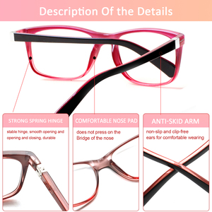<span class=keywords><strong>Gafas</strong></span> de Lectura Personalizadas 2026, Nuevo Modelo, Multicolor, Dos Tonos, Cuadradas, Anti Luz Azul, para <span class=keywords><strong>Presbicia</strong></span>, para Hombre y <span class=keywords><strong>Mujer</strong></span> - Product Image 4