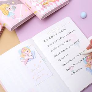 Bìa cứng nhật ký DIY A5 tùy chỉnh mini dễ thương trường văn phòng phẩm Kawaii PU máy tính xách tay với từ - Product Image 5