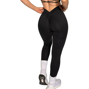 Leggings de yoga Dajie Apparel, taille haute, coupe en V, tailles SMLXL, vêtements de sport pour femmes - Product Image 1