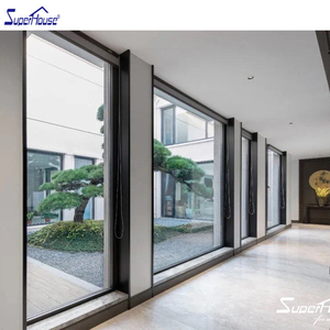 Fenêtre panoramique verticale fixe de grande taille pour villa, mur-rideau, <span class=keywords><strong>baies</strong></span> <span class=keywords><strong>vitrées</strong></span> d'angle avec verre trempé de sécurité insonorisé et isolant - Product Image 5