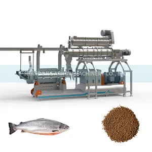 New Design Trout Feed Twin Screw Extruder Complete Floating Fish Feed Floating Machines