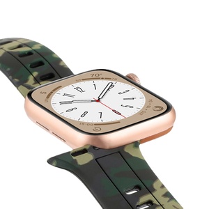 Correa de silicona CAOWTAN para Apple <span class=keywords><strong>Watch</strong></span> Band 49mm 45mm 41mm 42mm 38mm 45MM pulsera de camuflaje para IWatch Series Ultra 8 SE 7 6 5 - Product Image 3