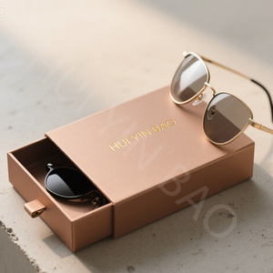 Boîtes d'emballage de lunettes de soleil de luxe personnalisées pour étui à lentilles de contact boîte à lunettes en papier pour cadeau lunettes soleil de la VR en cuir - Product Image 5