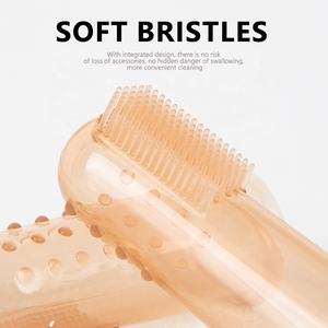 <span class=keywords><strong>Brosse</strong></span> à dents pour bébé en silicone souple Gloway Oem sans BPA, résistante à 120 degrés, pour l'apprentissage de la propreté des doigts, 6 à 12 mois - Product Image 3