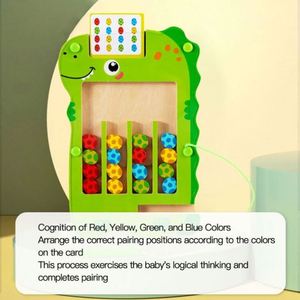 Bloques Magnéticos para Niños, Juguete de Madera Educativo Montessori, Juego de Mesa de Combinación de Huevos de Dinosaurio - Product Image 4