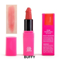 Lápiz labial rojo mate, 12 colores, hidratante, labios rojos, maquillaje en forma de pene, labios, maquillaje, lápiz labial, seta de larga duración