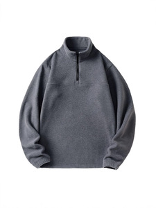 High Quality Oversized Drop Shoulder Hoodie Stringless Blank Thick Fleece Cotton Polyester Stringless <b>Men's</b> Hoodie - Product Image 2