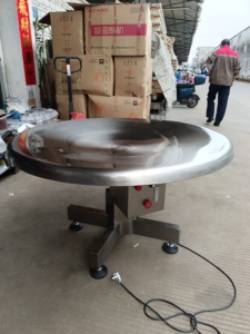 Table de travail motorisée rotative de 1,0 m, 1,2 m, 1,5 m pour l'accumulation et le ramassage des paquets, idéale pour la fin de ligne d'emballage - Product Image 2