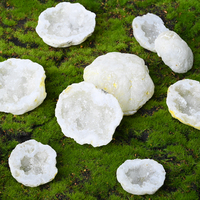 Geoda de Ágata de Cristal Natural, Geoda de Cuarzo Transparente en Bruto, Espécimen de Drusa, Clúster de Ágata Curativa para Colección