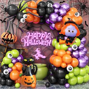 Kit d'arche de ballons Jour des Morts en latex coloré, crâne Dia De Los Muertos, BOO, Halloween, en aluminium, pour décoration d'autel de carnaval mexicain - Product Image 5