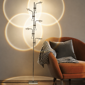 Flexible 5-Head Sunset <b>Rainbow</b> Projection LED Floor Lamp Colorful Halo Projector Standing LED Ambient <b>Light</b> - Product Image 3