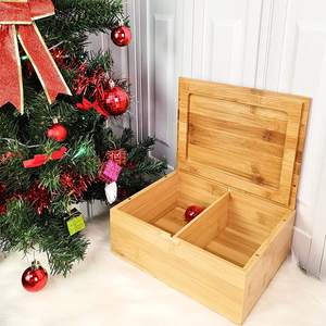 Large Natural Bamboo Decorative Storage Box Wooden Keepsake Box